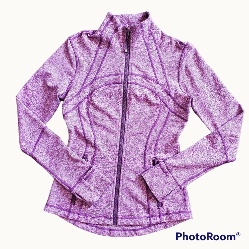 Lululemon Heathered Dew berry Define Jacket Size 6